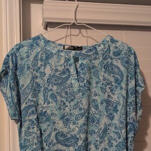 Azure Paisley Women's Blouse
